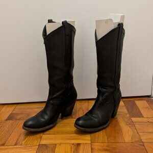 Black Leather FRYE Boots Women's Size 7 1/2